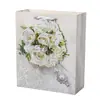 Bolsa de Mão Flor Rosa Branca Simulada Bolsa de Presente Casamento Madrinha Bolsa de Lembrança de Casamento Ins Caixa de Doces para Casamento Bolsa Transfronteiriça