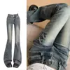 Jeans Micro-Flare Versátil e Moderno para Mulheres 2026 Outono Novo Estilo Americano Cintura Alta Design Emagrecedor Flare Pantalona