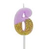 Velas Digitales de Cumpleaños Rosa Elegante de 7 Colores Velas Moradas con Brillo Decoración de Ambiente para Pastel Fabricante Venta al por Mayor Envío Gratis