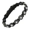 Pulseira Magnética Amazon Cross Cobre Antigo Vermelho Três Fileiras Fecho Dobrável Eletrodepositado Escovado Pulseira Liga de Zinco Joias Masculinas