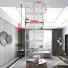 Pantalla Cuadrada Moderna Simple Colgante Divisor Suave de Entrada Cortina Colgante de Moda para Comedor Sala de Estar Dormitorio Pegatina de Pared Tallada Calada