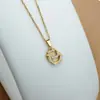 Collar Zodiacal de Acero de Titanio de Moda Incrustado con Circonita para Mujer Cadena para Clavícula de Verano Colgante Venta al por Mayor Suministro Exclusivo Transfronterizo