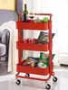 Tubo Espesado Diámetro 22mm Carrito Cocina Frutas y Verduras Estante de Almacenamiento Sala de Estar Estante de Almacenamiento de Snacks Dormitorio