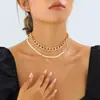 Joias Modernas Europeias e Americanas Transfronteiriças, Colar Simples e Versátil com Recorte na Clavícula, Colar Curto Versátil Elegante para Mulheres