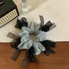 Goma para el pelo tipo scrunchie oversized de estilo coreano con múltiples capas, liga para el pelo de estilo perezoso, cuerda para coleta, accesorio para el pelo de alta gama