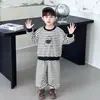 Conjunto de Sudadera Rayada para Niños 2026 Nuevo Primavera y Otoño de Moda Fresco Estilo Callejero Ropa Coreana para Niños Pequeños y Niños