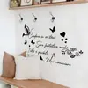 Br3922E Borboleta Slogan em Inglês Autocolante de Parede Quarto Sala de Estar Parede de Fundo da Casa Estilo Ins Adesivo Decorativo