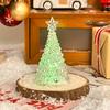 Árbol de Navidad de cristal de Navidad, luz de noche, regalo de Navidad para niños de jardín de infantes, adornos de decoración de ambiente navideño