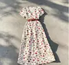 2020 Ebay Aliexpress Wish Ropa de Mujer Más Vendida Moda Estilo Bohemio Vestido Floral con Cuello en V