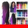 Peluca africana de trenza grande, trenza sucia colorida, cuerda de pelo degradado, fibra química, trenza grande, reggae, hip hop, trenza sucia, trenza de pelo