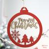 Placa Decorativa de Madeira Vermelha de Natal Transfronteiriça DIY Estilo Simples Adereços de Decoração para a Atmosfera da Árvore de Natal