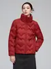 Moda de Invierno Nueva Chaqueta de Plumas de Pato Blanca de Cuello Alto Holgada Ropa Exterior Cálida Casual para Personas Menudas Otoño e Invierno