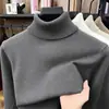 Suéter de punto de invierno estilo Old Money con cuello alto, prenda interior para hombre, cuello alto, suéter interior antibacteriano, camiseta engrosada, ropa para hombre