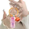 Chaveiro de Marca Pequeno para Presente com Texto, Pingente de Mochila para Meninas, Letras em Acrílico, Chaveiro Decorativo Estilo Ins Fresco e Moderno