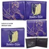 Etiqueta Metálica Alas de la Libertad Cartera de Puleather Cartera Corta para Cambio de Bolsillo Cartera de la Legión de Exploradores Ataque al Titán