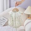 Roupas infantis novas 2025, roupas de bebê, estilo coreano, macacão de flores, verão, roupa de escalada para meninas, bolsa para recém-nascidos, roupas de pum
