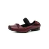 Zapatos de ballet estilo francés, punta cuadrada tipo nariz de cerdo, piel de vaca suave, Mary Jane con lazo, otoño 2026, tacón bajo grueso, zapatos de mujer de cuero genuino