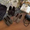 Zapatos Planos de un Solo Paso Estilo Retro Nudo de Mariposa para Mujer 2026 Invierno Nuevos Zapatos de Algodón Cálidos con Felpa Mocasines