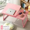 Mesa pequeña plegable para cama, escritorio de estudio, soporte ajustable para mesa de laptop, adecuado para leer en el dormitorio de una persona perezosa o en un ventanal