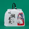 Saco Grande para Viagem com Cordão Bolsa de Mão Plástico Descartável para Catering Sacola Espessa com Puxador Logo