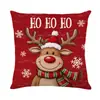 2026 Nueva Funda de Cojín para Festival Navideño Muñeco de Nieve Papá Noel Funda de Almohada Decoración Festiva para Sofá Cojín