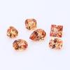 Pagoda Morgan Flor de Hielo Naranja corte zirconia cúbica al por mayor Diamante Flor de Hielo gema artificial de corte alto Diamante de alto carbono