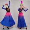 Traje de Dança de Xinjiang Feminino Estilo Étnico Moderno Novo Traje de Performance Uigur Dança de Abertura Vestido Grande Atmosfera