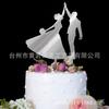 Regalo novio novia inserto para pastel acrílico espejo plateado boda cumpleaños inserto para pastel de marca venta directa de fábrica