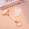 Fábrica de Origen Rodillo de Jade Dedo Tabla Gua Sha Cristal Rosa Cuerno Masaje Set Gua Sha Al por Mayor Portátil