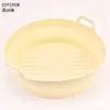 Forma de Silicone para Assar de Grau Alimentício Air Fryer Doméstica Forma de Silicone para Assar de Grau Alimentício Forma de Silicone Dobrável para Assar