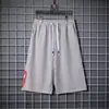 Shorts de Basquete Masculino Verão Calças de Cinco Pontos Tendência Malha Manga Curta Solto Casual Shorts para Exterior