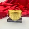 Ornamento de Mesa Taça das Cem Bênçãos de Latão, Pote das Cem Bênçãos com Caracteres de Bênção Gravados, Decoração Artesanal Pote das Cem Bênçãos