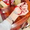 Pulsera Ajustable Estilo Tibetano con Cuenta Dzi de Nueve Ojos 3D de Plata Pura 999, Pulsera Tejida de Moda China de Nicho, Regalo