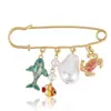 Broche Elemento Oceano Baleia Concha Pérola Falsa Broche Afunilador de Cintura Criativo Exquisito DIY Acessórios para Roupas Bolsas