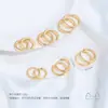 Banda de Acero de Titanio que no se decolora Bucle para Colgante Cierre de Resorte de Acero Pendientes sin Colgante Aros para Orejas Pendientes de Perla Hechos a Mano DIY Accesorios