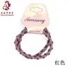 Una tarjeta con dos scrunchies elásticos anudados tejidos a mano Cuerda para el pelo trenzada de bloques de color vibrantes Accesorios para el pelo Estilo coreano Accesorios para el pelo