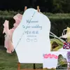 Decoración de Boda Estilo Escandinavo Espejo para Firma de Invitados Check-In Cartel de Bienvenida Boda en el Césped Set de Fotos Tablero Espejo de Piso