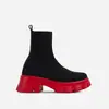 Comercio exterior botas de talla grande para mujer calcetines de pareja zapatos nuevos de plataforma casual para mujer botas cortas de punto zapatos de tacón grueso transfronterizos para mujer