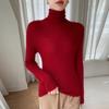 Suéter Tejido de Lana 100% Pura para Mujer, Nuevo Hilo Yangtze Finamente Retorcido, Sin Costuras, Cuello Amplio, Estilo Holgado