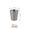 Copo de água dourado de dupla camada de aço inoxidável 304 estilo coreano, copo de cerveja para churrasco, copo de chá, copo de bebida, copo de catering