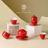 Juego de Tazas de Té de Orquídea Qiushui Fabricante Taza Maestra de Cerámica Taza Individual Taza de Té Rojo de la Ciudad Prohibida Juego de Té Kung Fu Taza de Té