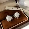 Pendientes de botón únicos de diseñador, versátiles para el día a día, con forma irregular de fuegos artificiales de circonita, con un sentido de lujo y sofisticación para mujer
