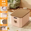 Caja de almacenamiento de escritorio para el hogar, sala de estar, con tapa, gran capacidad, caja de almacenamiento de juguetes, plástico engrosado, a prueba de polvo, caja de almacenamiento de ropa