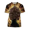 Camiseta Estampada Digitalmente 3D de la Película de Terror "Persiguiendo Almas Fantasmales" para Hombre y Mujer de Manga Corta 2024 Venta Caliente Transfronteriza