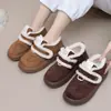Botas de Nieve de Plataforma Gruesa Estilo Retro Nuevas de Invierno Estilo Casual Cálidas Antideslizantes Hebilla Zapatos Peludos Birkenstock Zapatos para Mujer