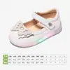 Zapatos con Luz Parpadeante Snuffy Zapatos de Cuero para Niñas Primavera 2026 Niñas Pequeñas Princesa Antideslizantes Zapatos de Suela Única Modelo Primavera 2026