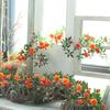 Enredaderas de Rosas Artificiales, Enredaderas de Rosas Trepadoras, Enredaderas para Colgar en la Pared, Decoración de Ventanas, Decoración del Hogar, Pantalla de Privacidad, Enredaderas de Flores con Aroma a Madera, Plantas Verdes