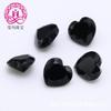 Superficie de corte nano fondo puntiagudo fábrica de gemas suministro al por mayor forma de corazón negro NaNO 3*3 a 8*8mm accesorios para joyería