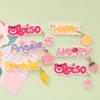 Horquilla de resina con forma de oso de fresa de dibujos animados, marca Happy, para hacer tú mismo, con pegamento en crema, para bolso de ganchillo, hebilla de zapato, parche, accesorios de joyería
