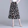 Pantalones de Chifón Estampados de Moda Transfronterizos de Pierna Ancha para Mujer Estilo Coreano Cintura Alta Adelgazantes de Línea A Finos Culottes Cortos Ins
